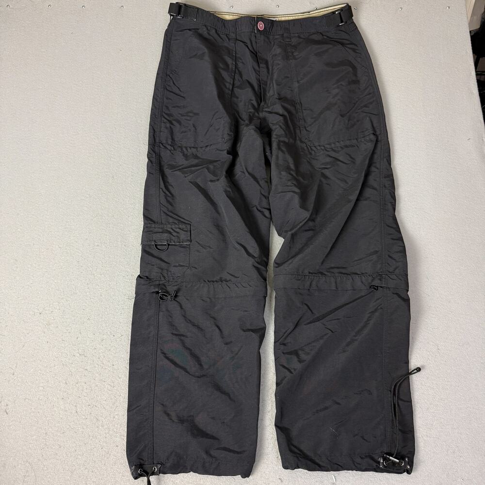 Utility Men’s Size 38 Black Nylon Convertible Zip-Off Cargo Hiking Pants